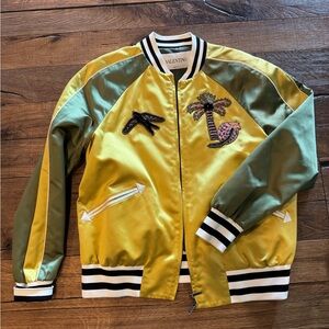 Valentino embroidered satin bomber